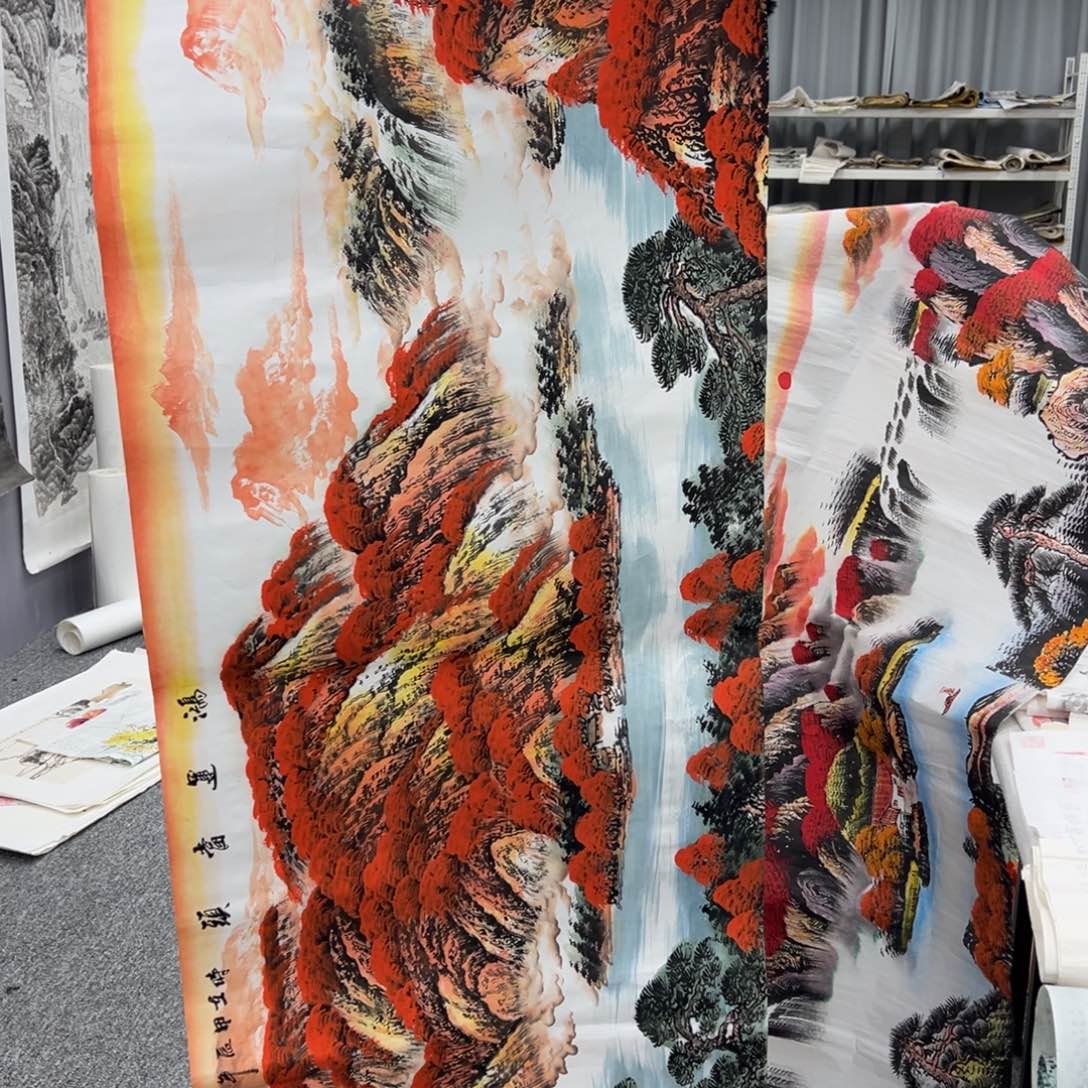 国画纯手工制作的一