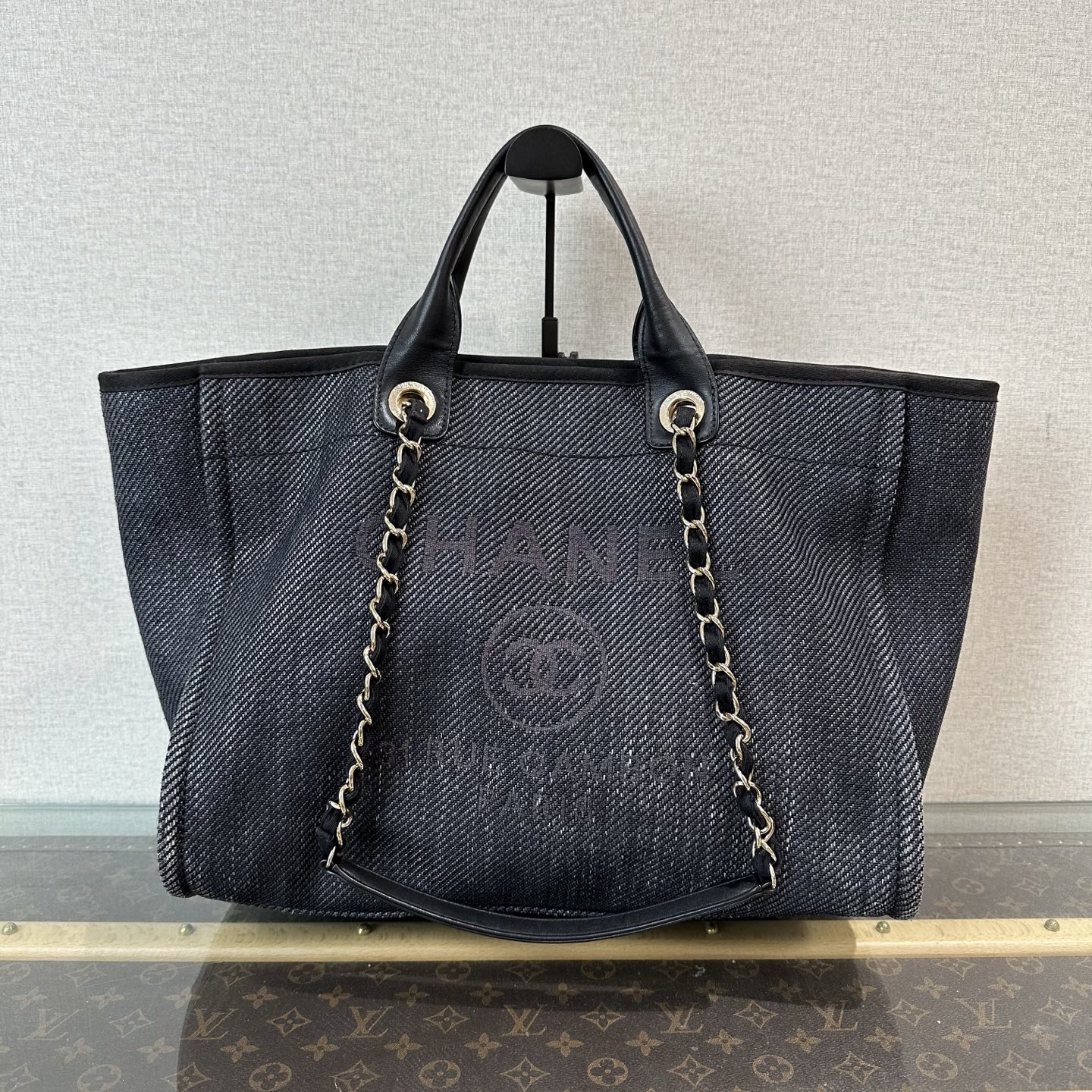 95新 Chanel/香奈儿 编织双C大logo单肩腋下沙滩包 11105