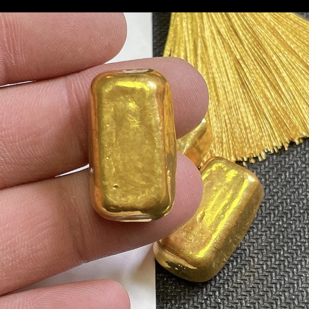 金色小方块创意摆件 实心 可反复改款 25克