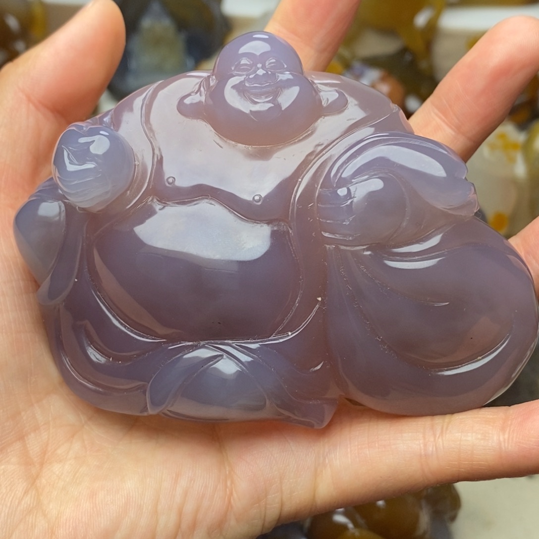 晓***升玛瑙/玉髓未镶嵌把件