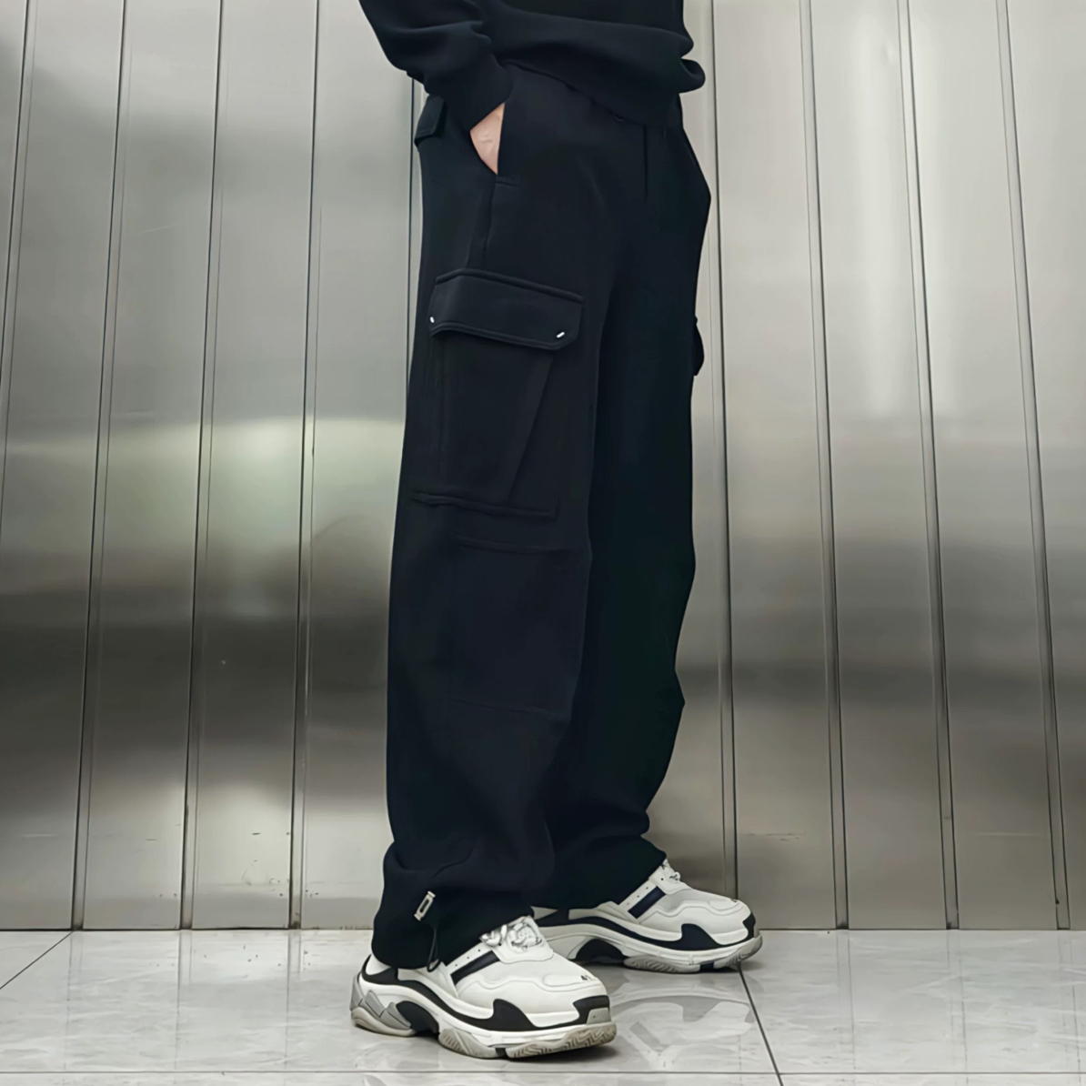 潮牌秋冬羊毛休闲裤99963