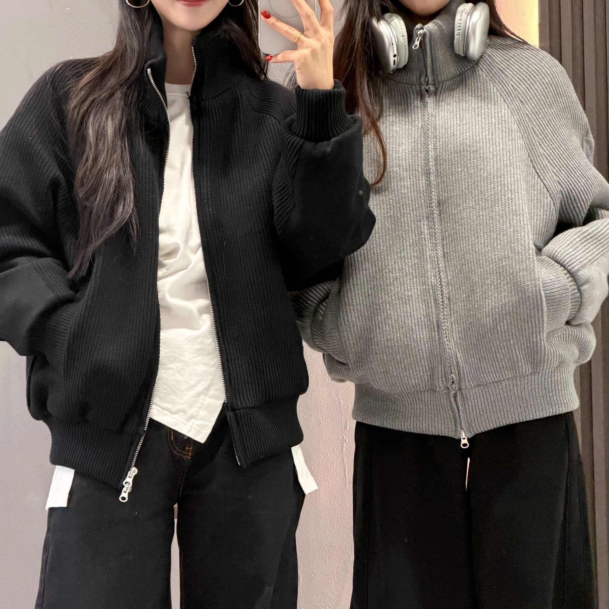 【素人单品】90白鸭绒羽绒服冬季保暖休闲立领毛衣外套BK808