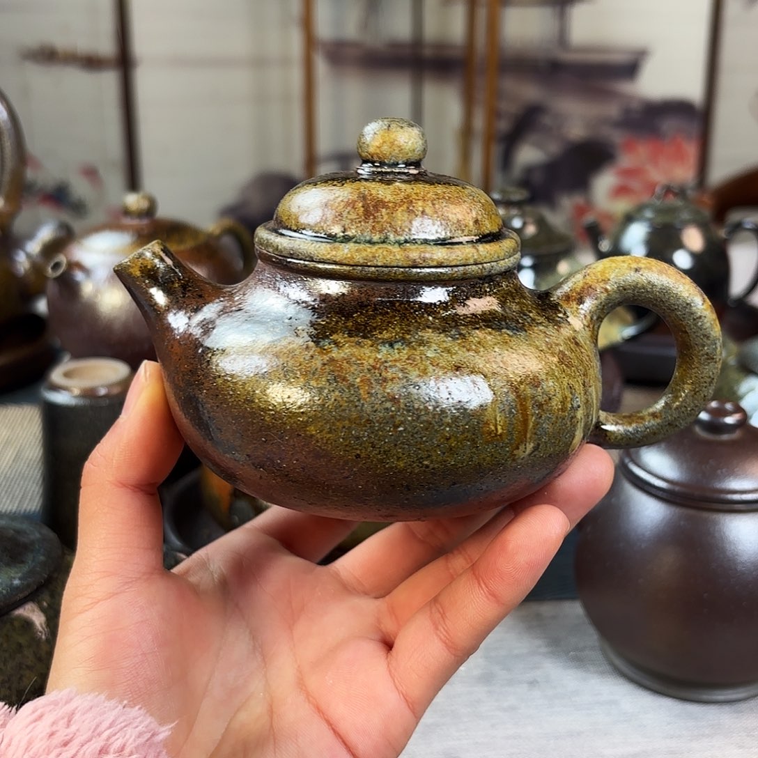 壶柴烧紫砂壶容天