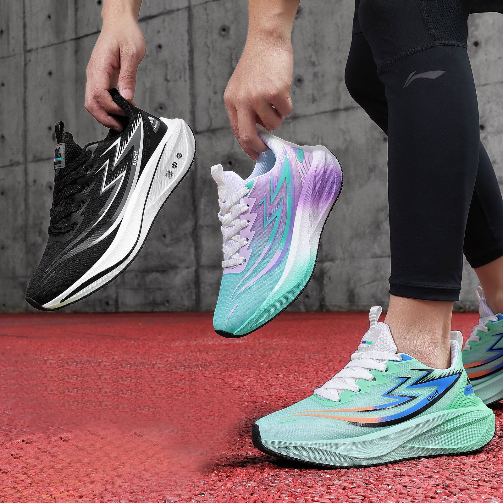 秋冬新款双网加厚学生运动跑步男女运动鞋爆米花鞋舒适柔软