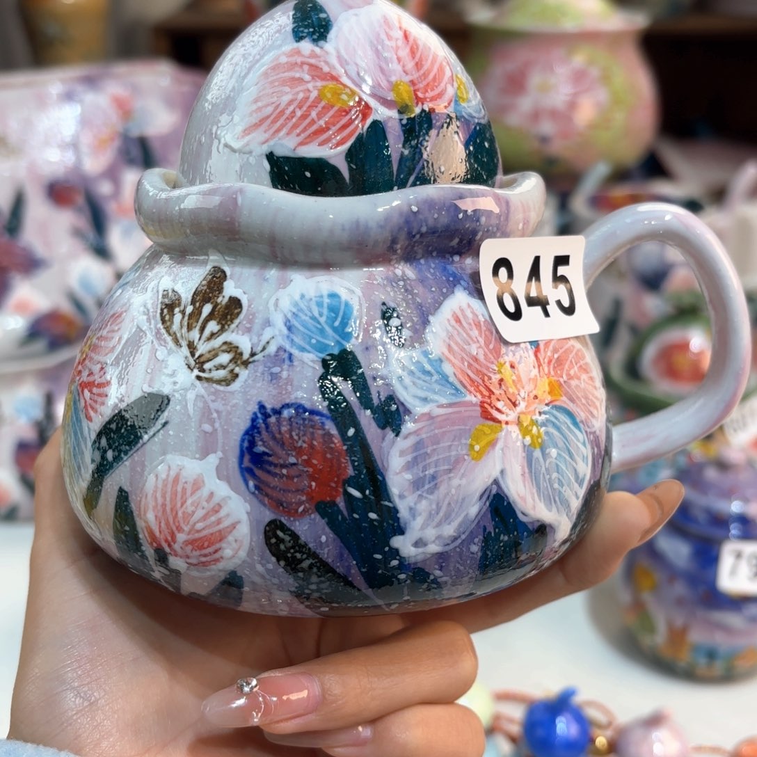 景德镇手绘高温釉下彩陶瓷茶具