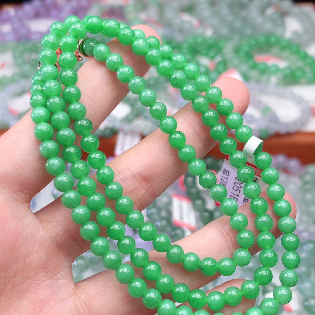 翡翠手链未镶嵌翡翠5mm