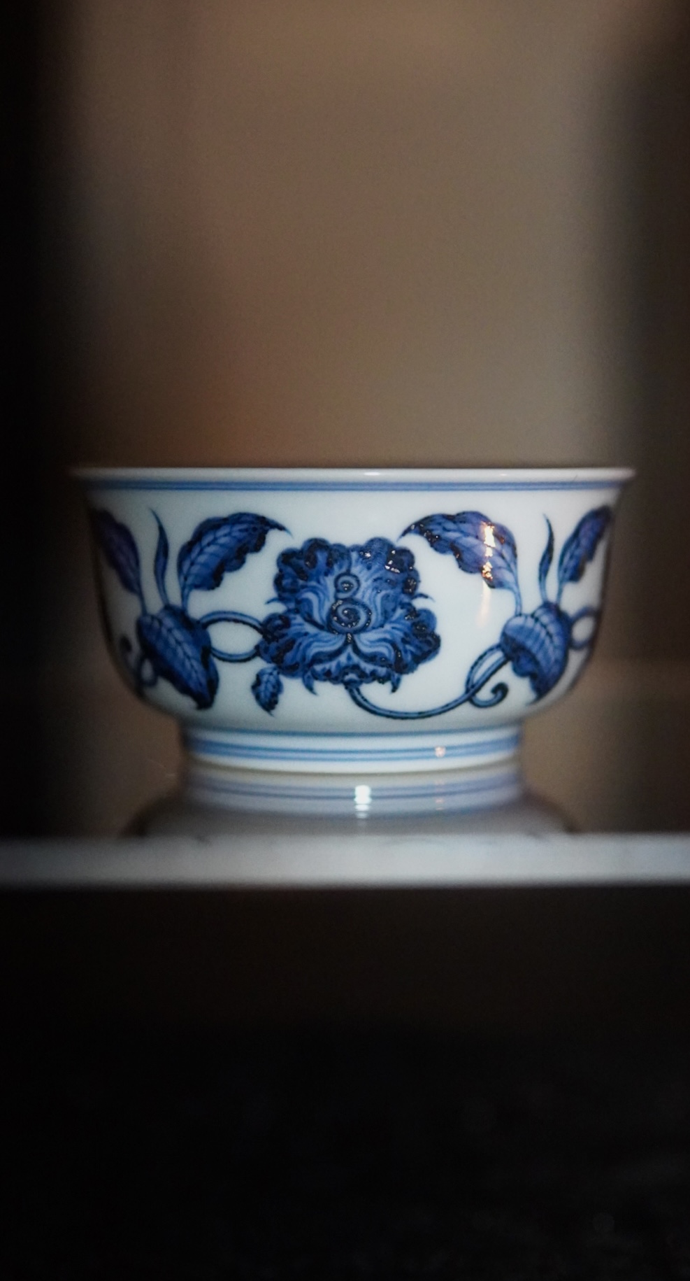 盛古珍玩 仿明折枝花卉杯