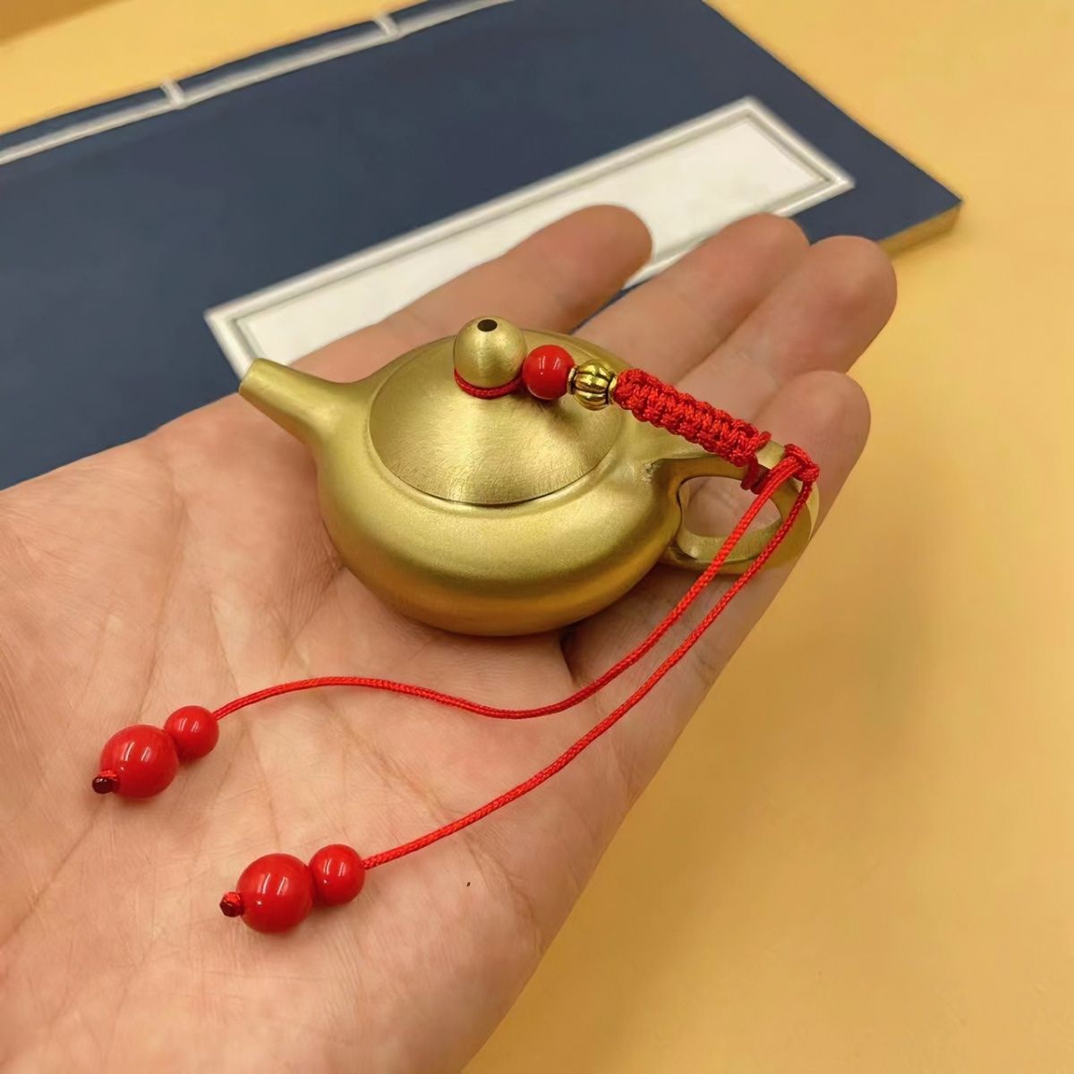 铜质把把壶创意礼物礼品居家装饰摆件精美高档全手工描金