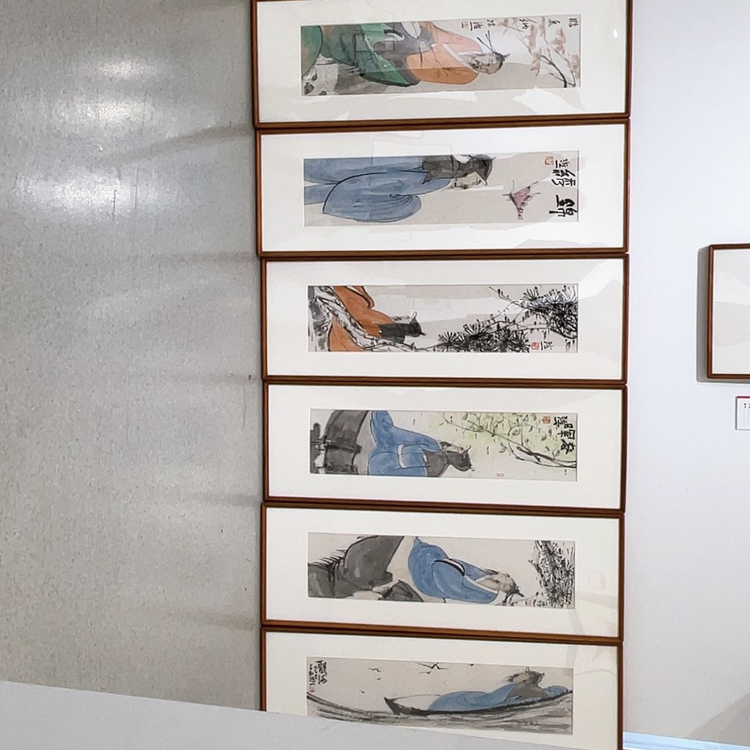 国画临**拧王寿石精品带框7张