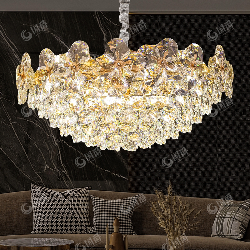 水母水晶灯2025年新款法式欧式轻奢K9水晶吊灯客餐厅主卧水晶吊灯