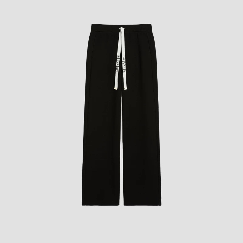 未使用 MaxMara potenza 2025早秋新品百搭舒适阔腿针织抽绳长裤