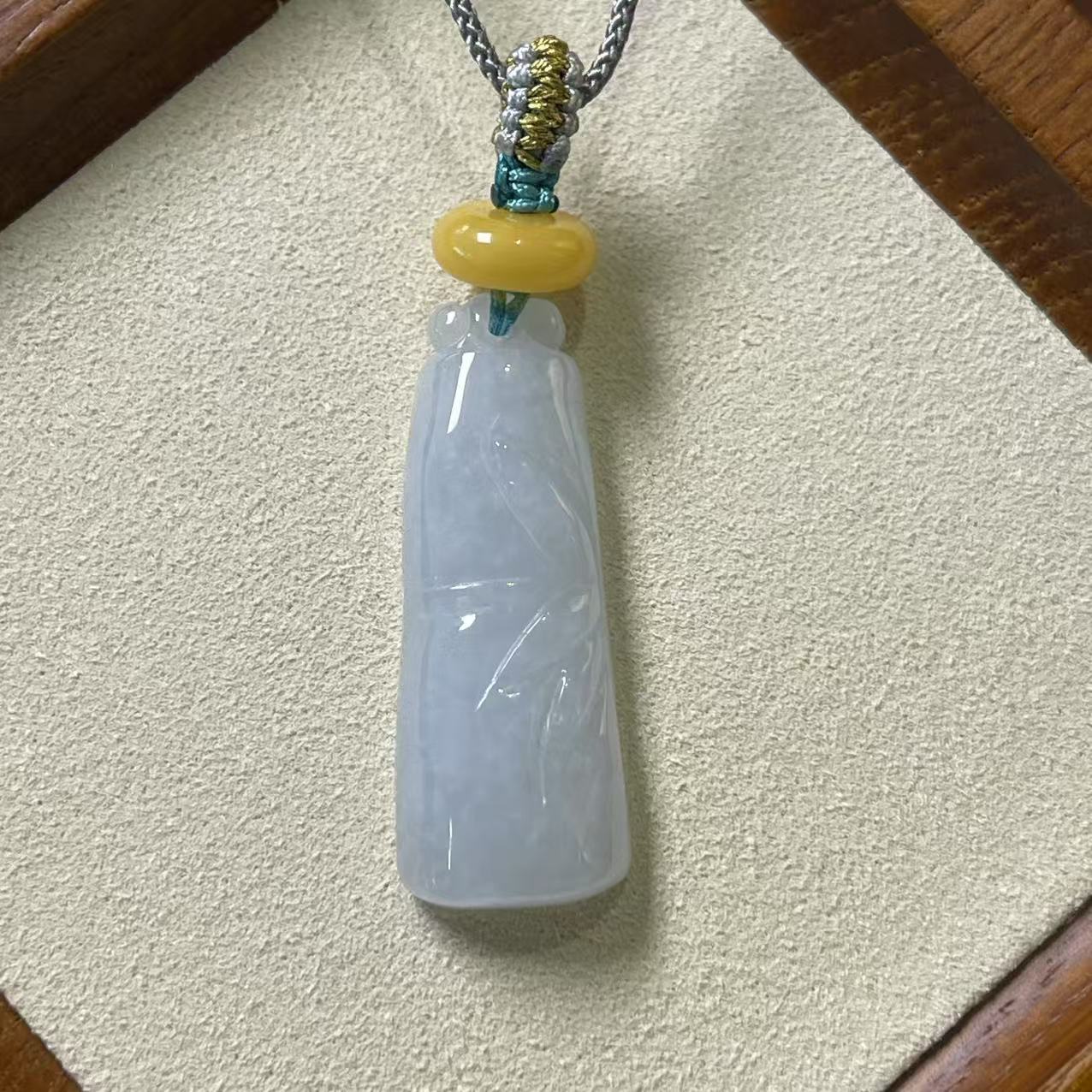 天然A货翡翠竹节吊坠@@WB50109H004