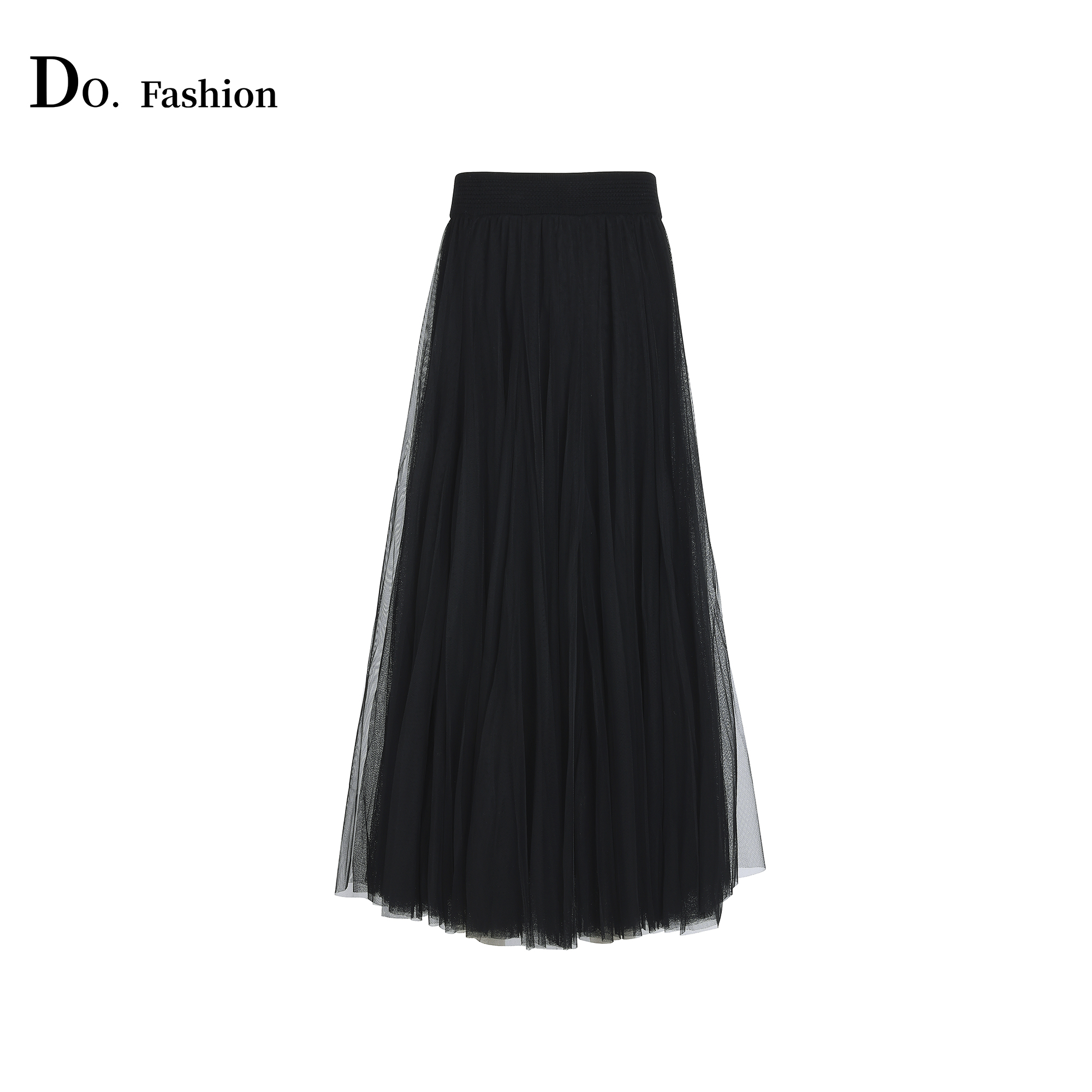 【Do.Fashion欧阳】优雅风纱裙蕾丝半裙秋冬2025半身裙黑色裙子同款
