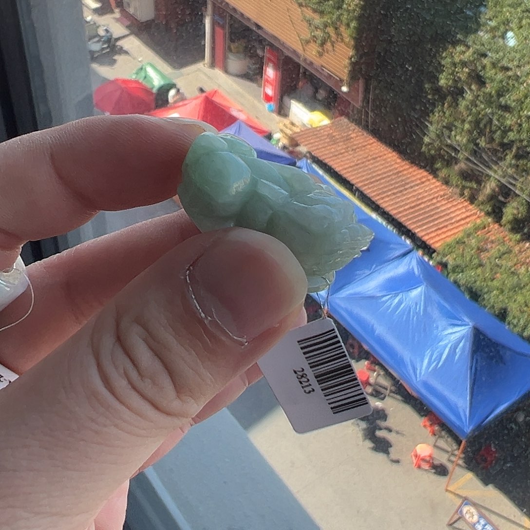 翡翠未镶嵌颈饰貔貅