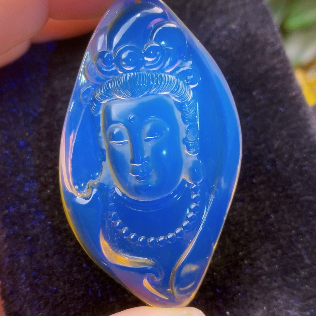蓝珀未镶嵌吊坠(不含链)