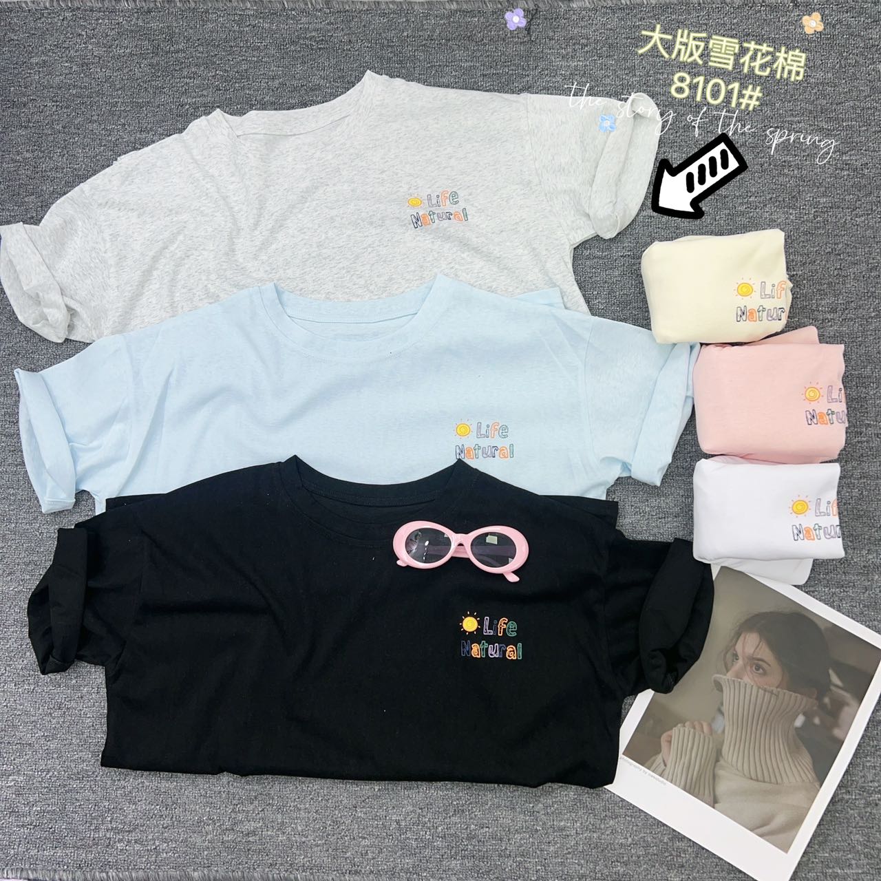 基本刺绣短袖常规款常规圆领T恤休闲卡通简约纯棉东方洛可可夏季
