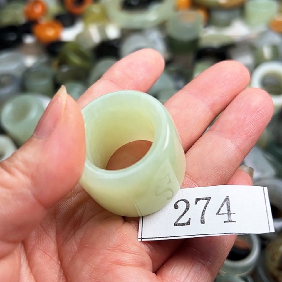 【闪购商品】未镶嵌蛇纹石玉戒指用****5