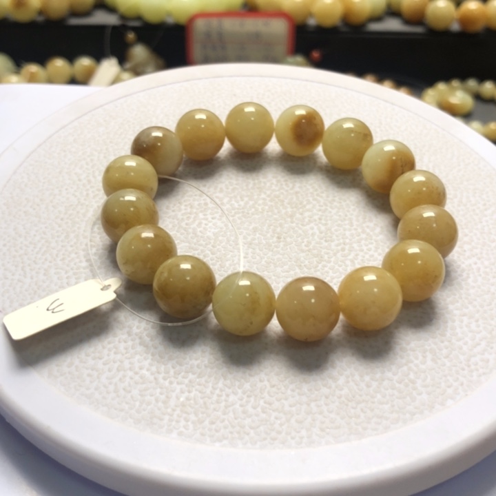 和田玉手串未镶嵌卡12