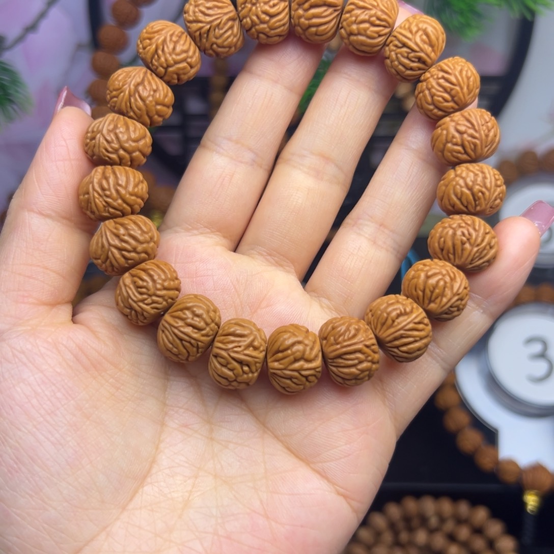 吊坠桃核龙纹桃核手串