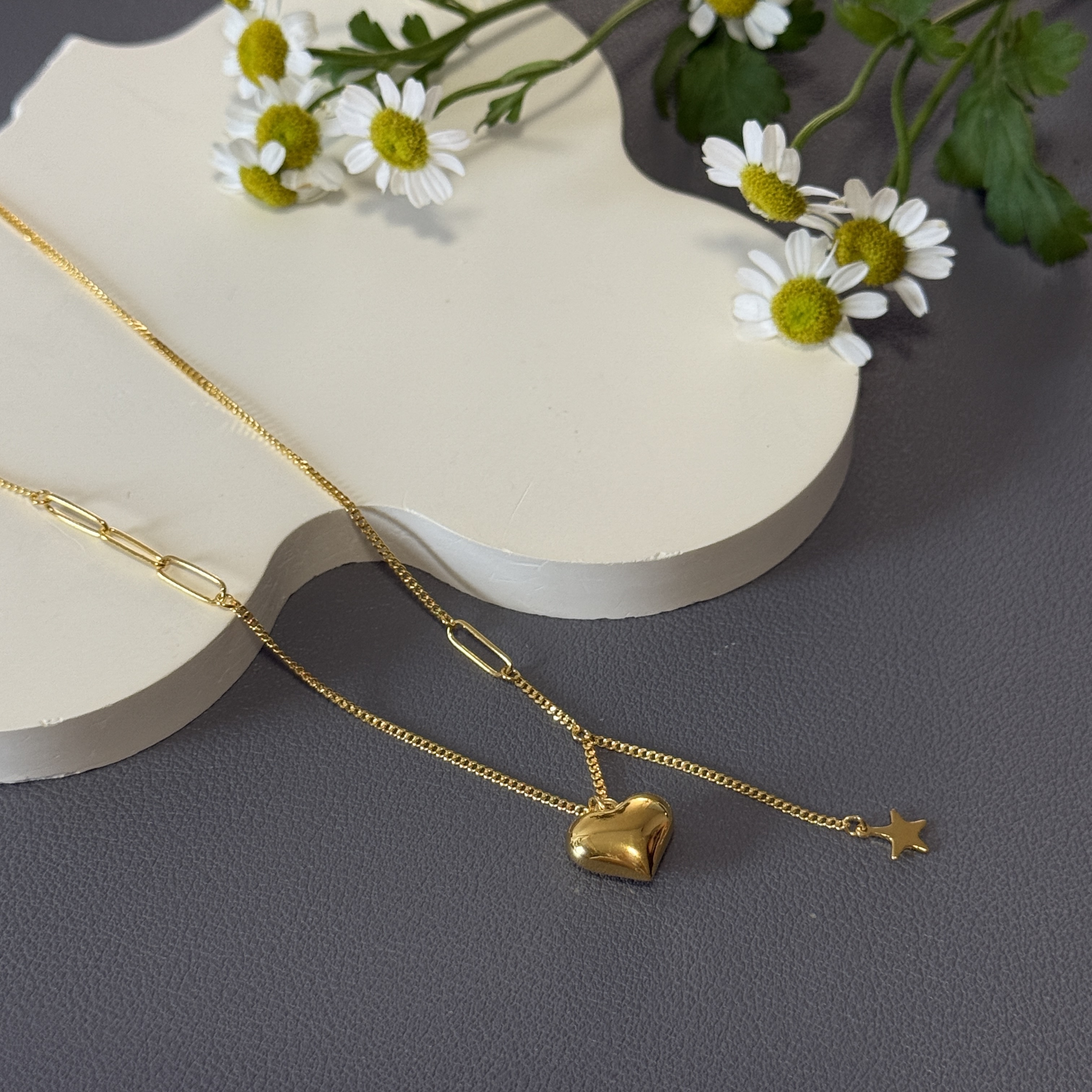 不支持7天无理由【亮面爱心流苏黄金项链】足金999 多样性发一！ 