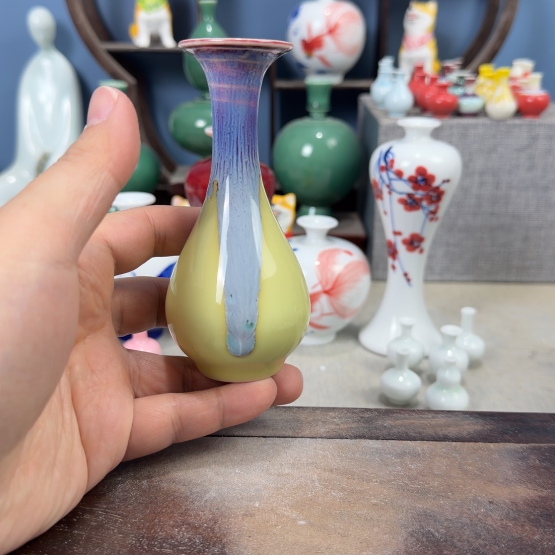 陶瓷手工小花器摆件