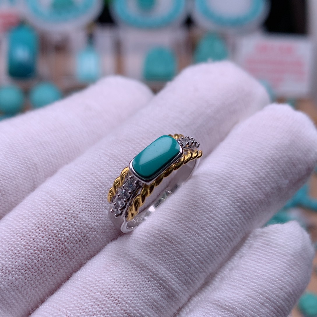 D***e绿松石银S925镶嵌珠宝奇石