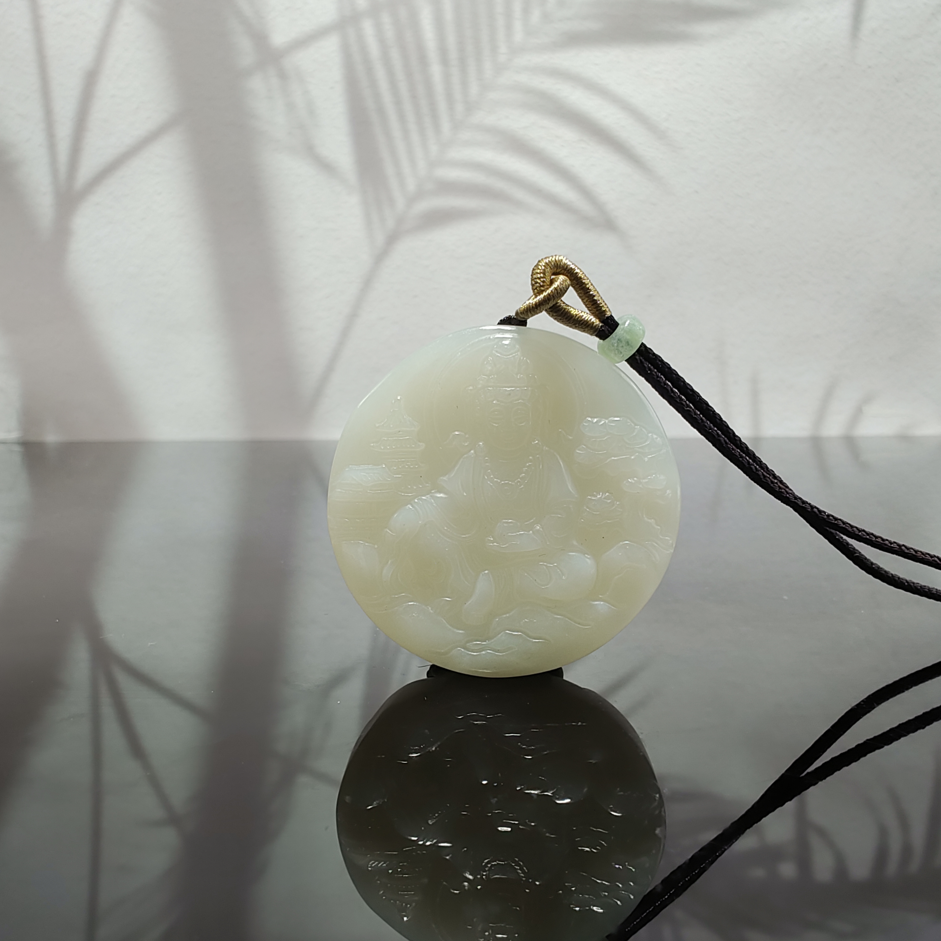 R和田玉观音吊坠3612