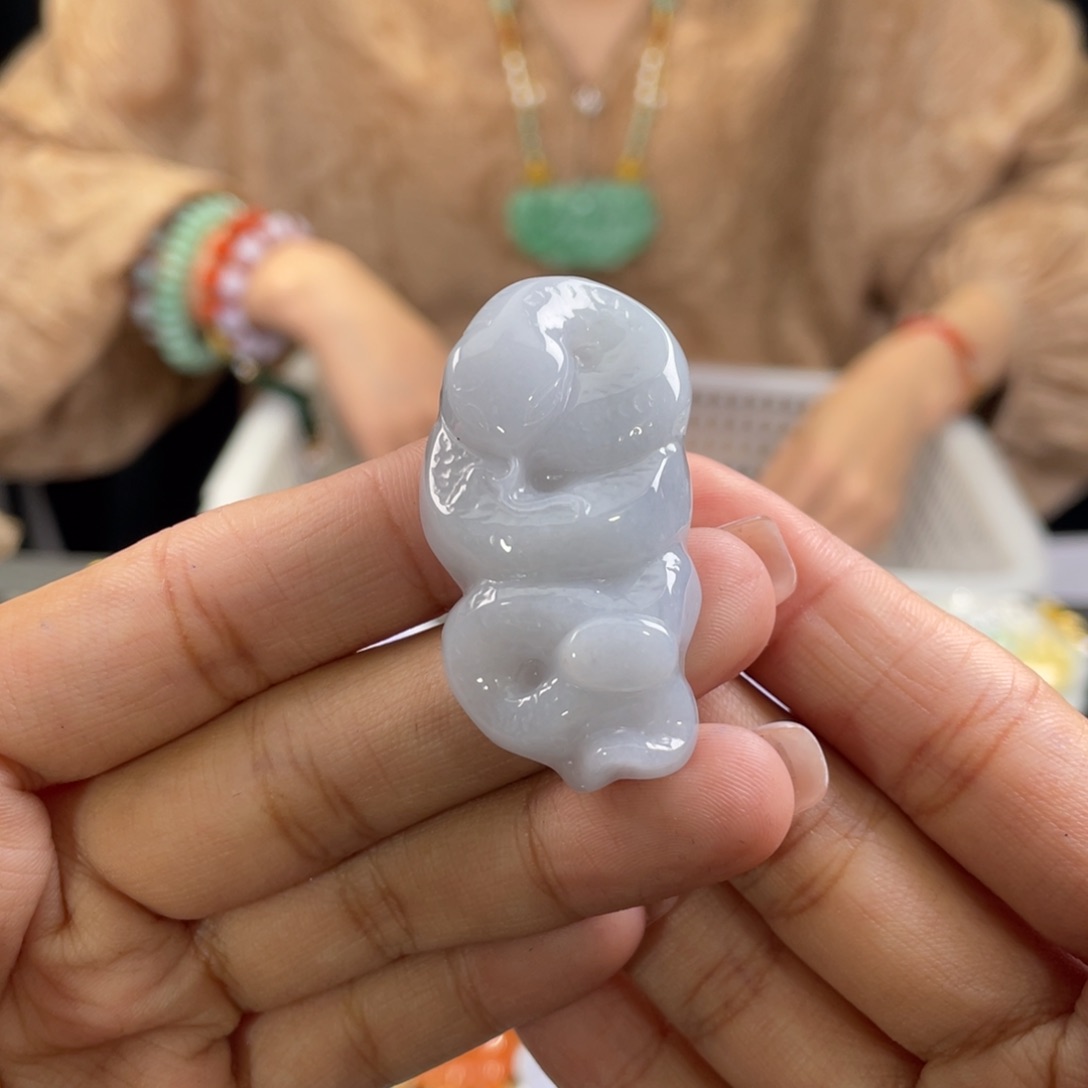 翡翠颈饰未镶嵌代编织