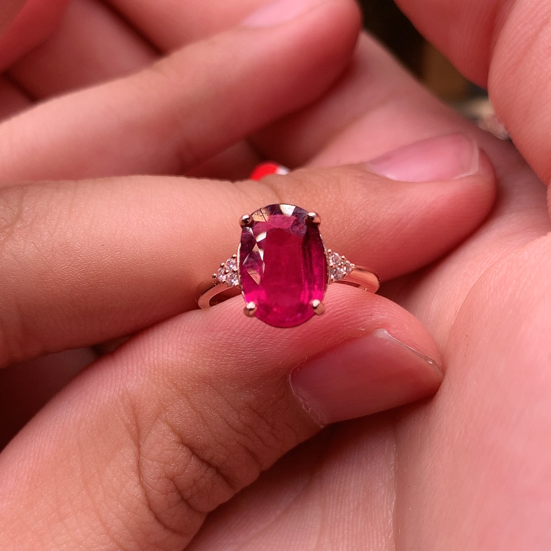 碧玺戒指银S925镶嵌00000