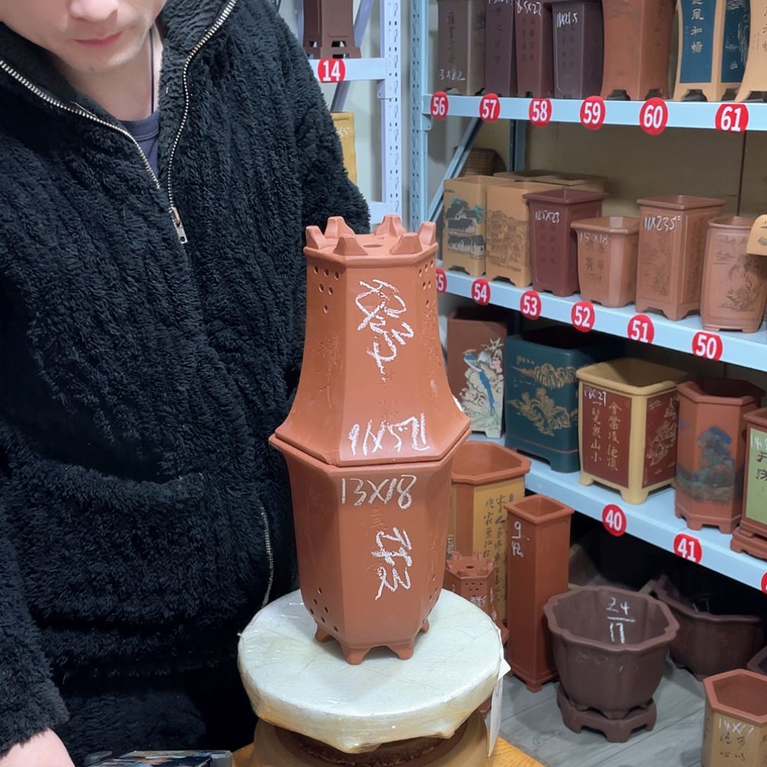 紫砂天心紫砂手工花盆