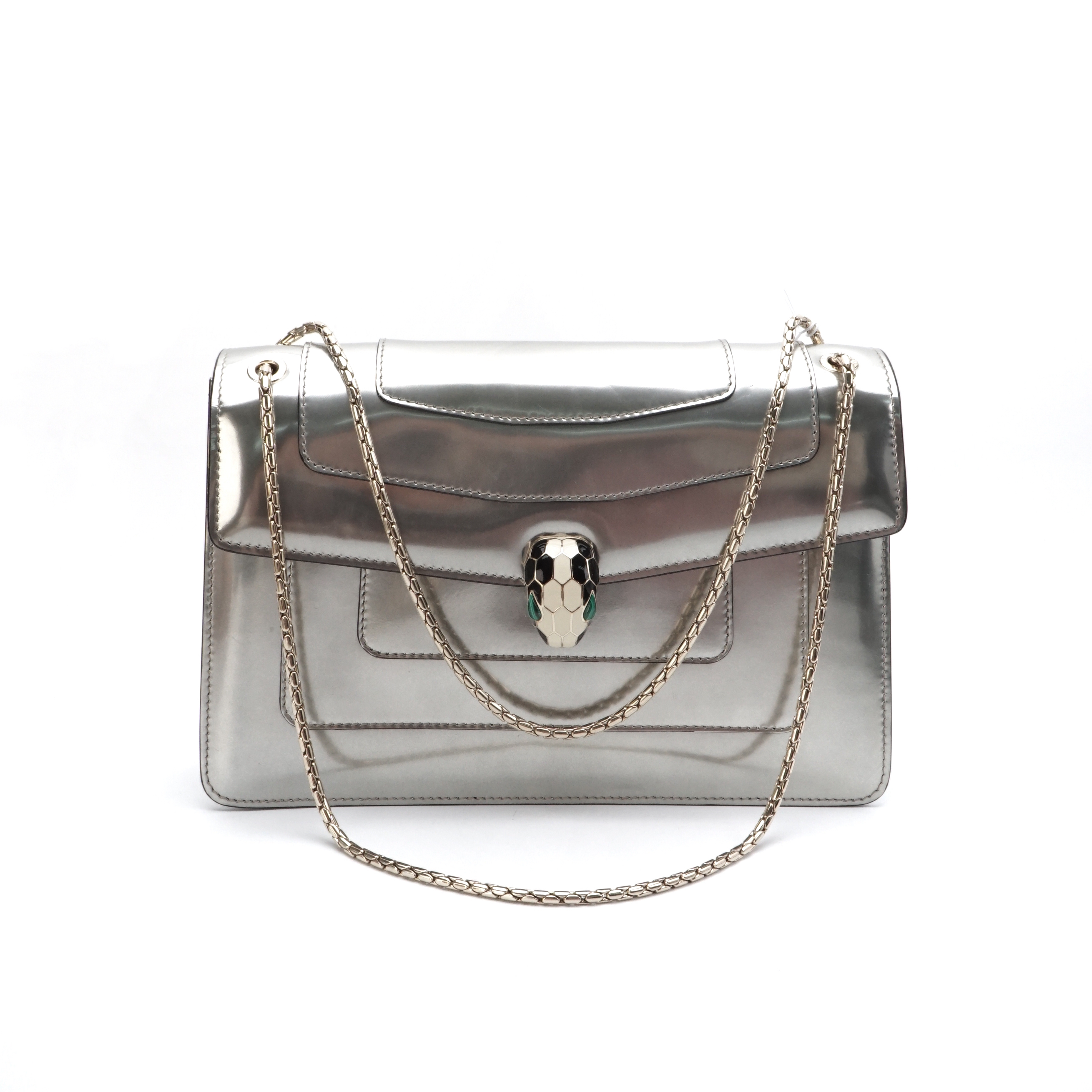 95新 BVLGARI/宝格丽 宝格丽/BVLGARI 蛇头镜面包 10229