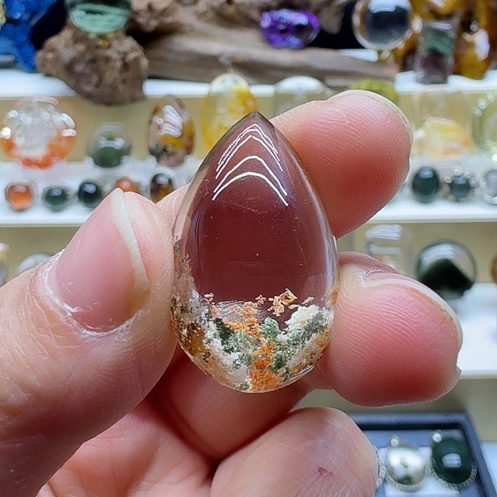 水晶吊坠(赠链)银S925镶嵌吊坠