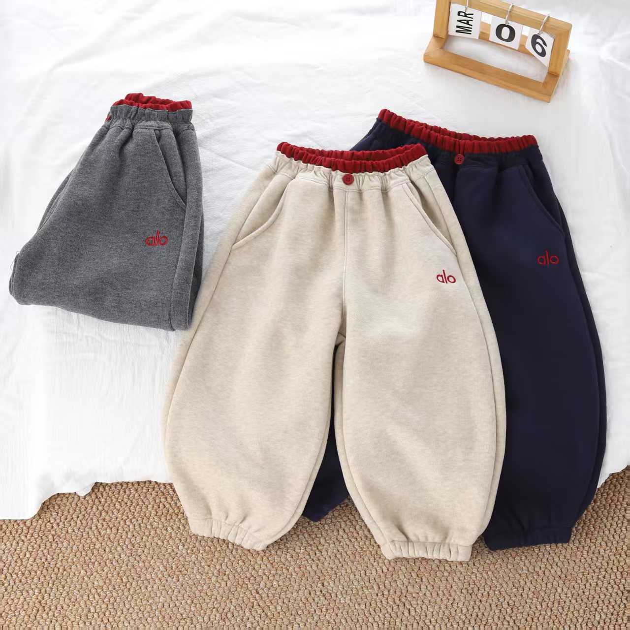 加绒加厚防风抗寒儿童时尚百搭洋气休闲运动裤