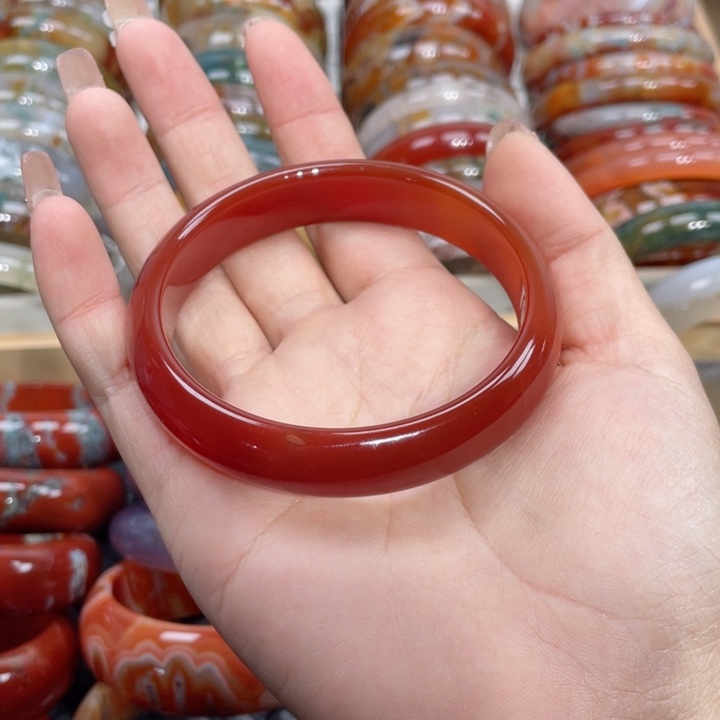 【闪购商品】玛瑙/玉髓手镯未镶嵌爱***虾66