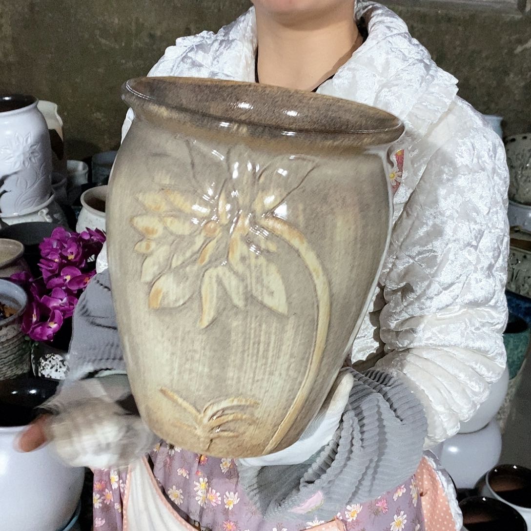 紫砂花盆正品口20高25