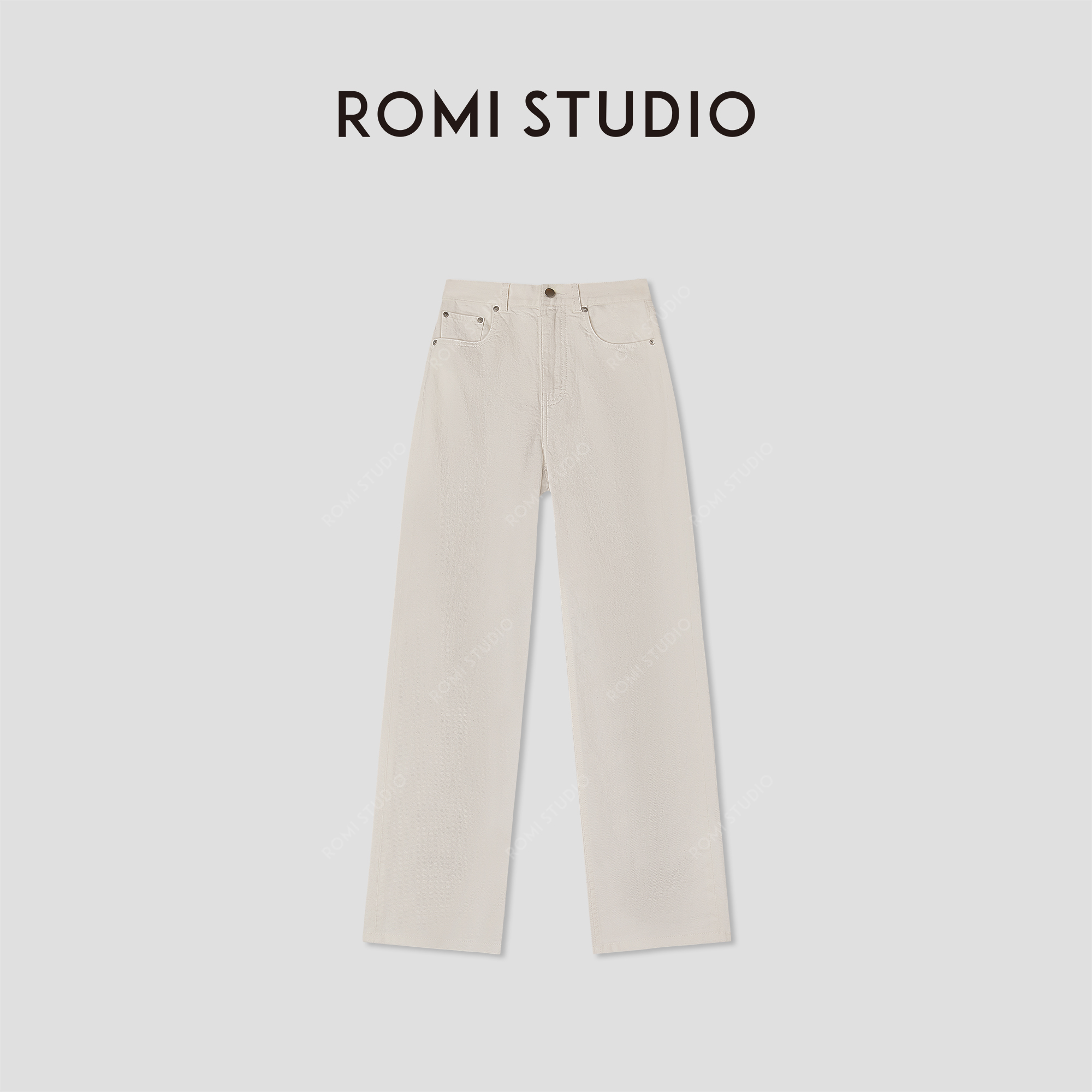 ROMI STUDIO“天丝牛仔”汉麻莱赛尔棉混纺直筒牛仔裤 RWCSXD2775