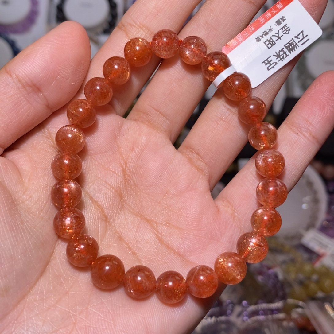 【闪购商品】发晶手串未镶嵌给****金太阳8mm