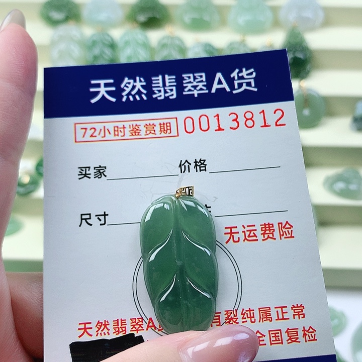 翡翠未镶嵌颈饰吊