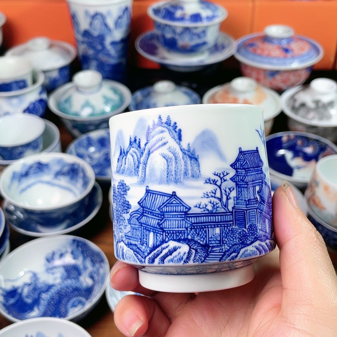 【闪购商品】杯3**全手工手绘景德镇