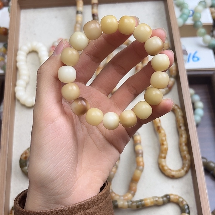 手串菩提根/象牙果卡13手工干磨桶珠福利