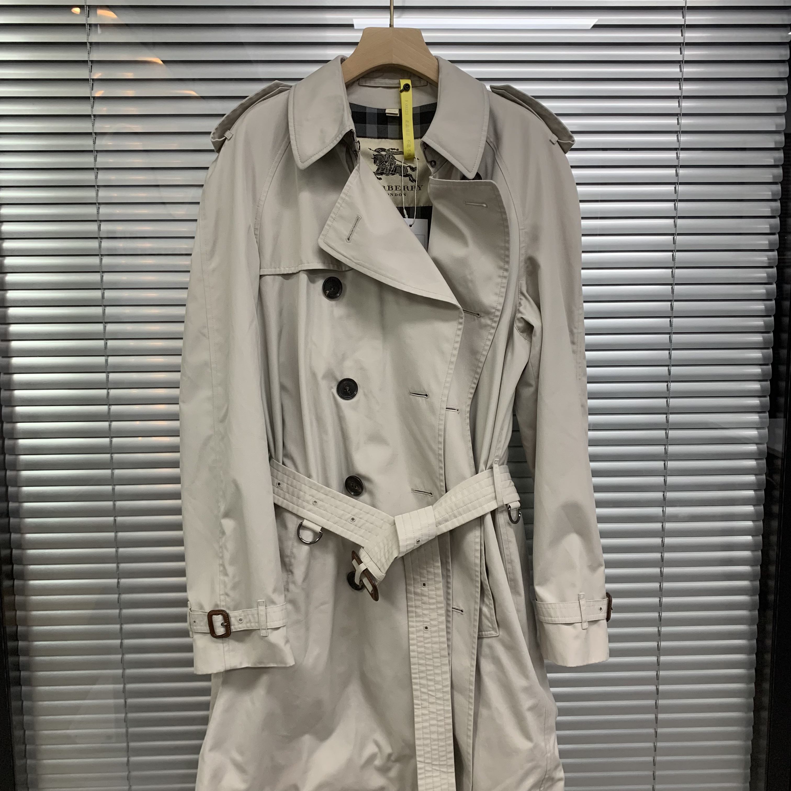 99新 BURBERRY/博柏利 长款风衣外套/50码/F00323