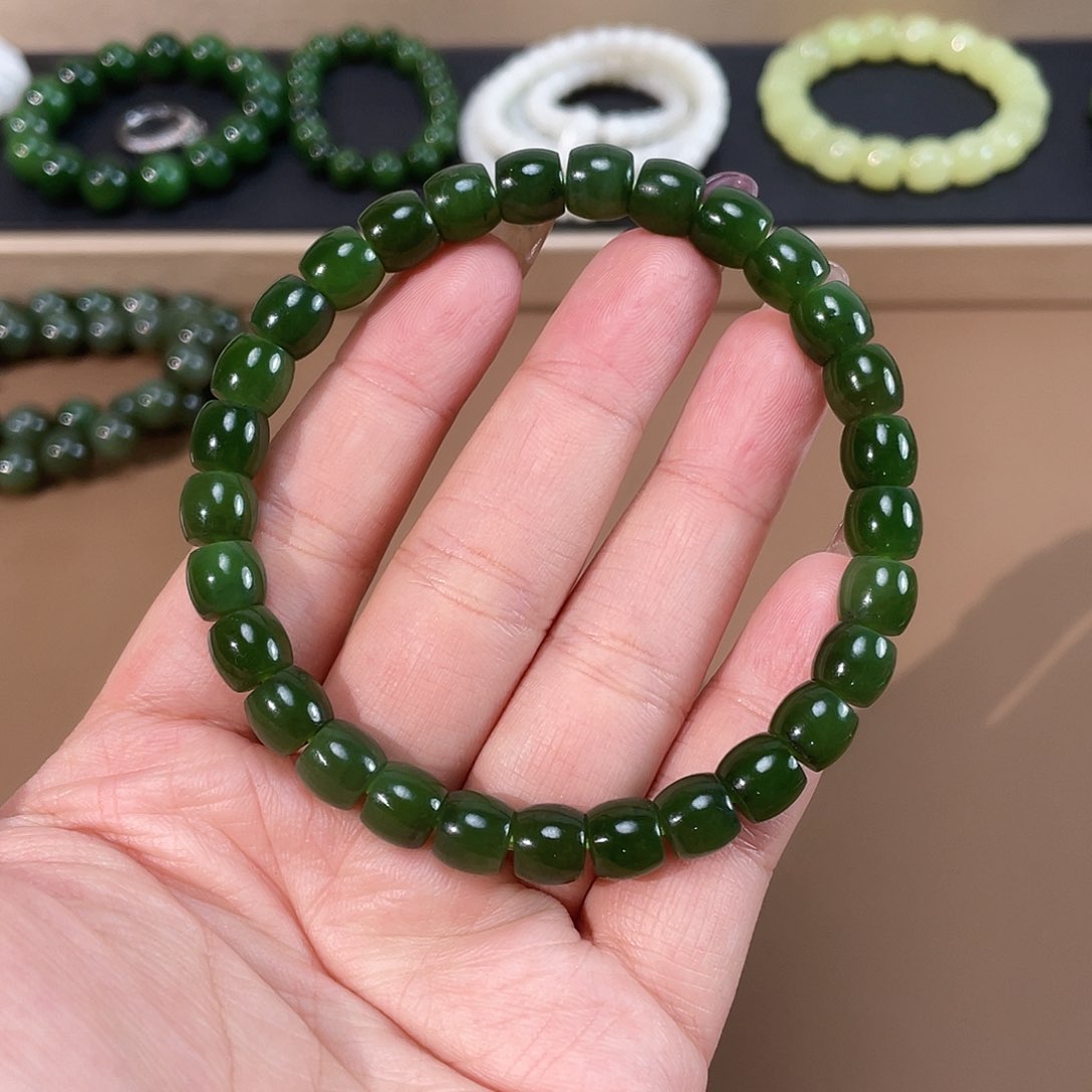 和田玉（碧玉）手链未镶嵌