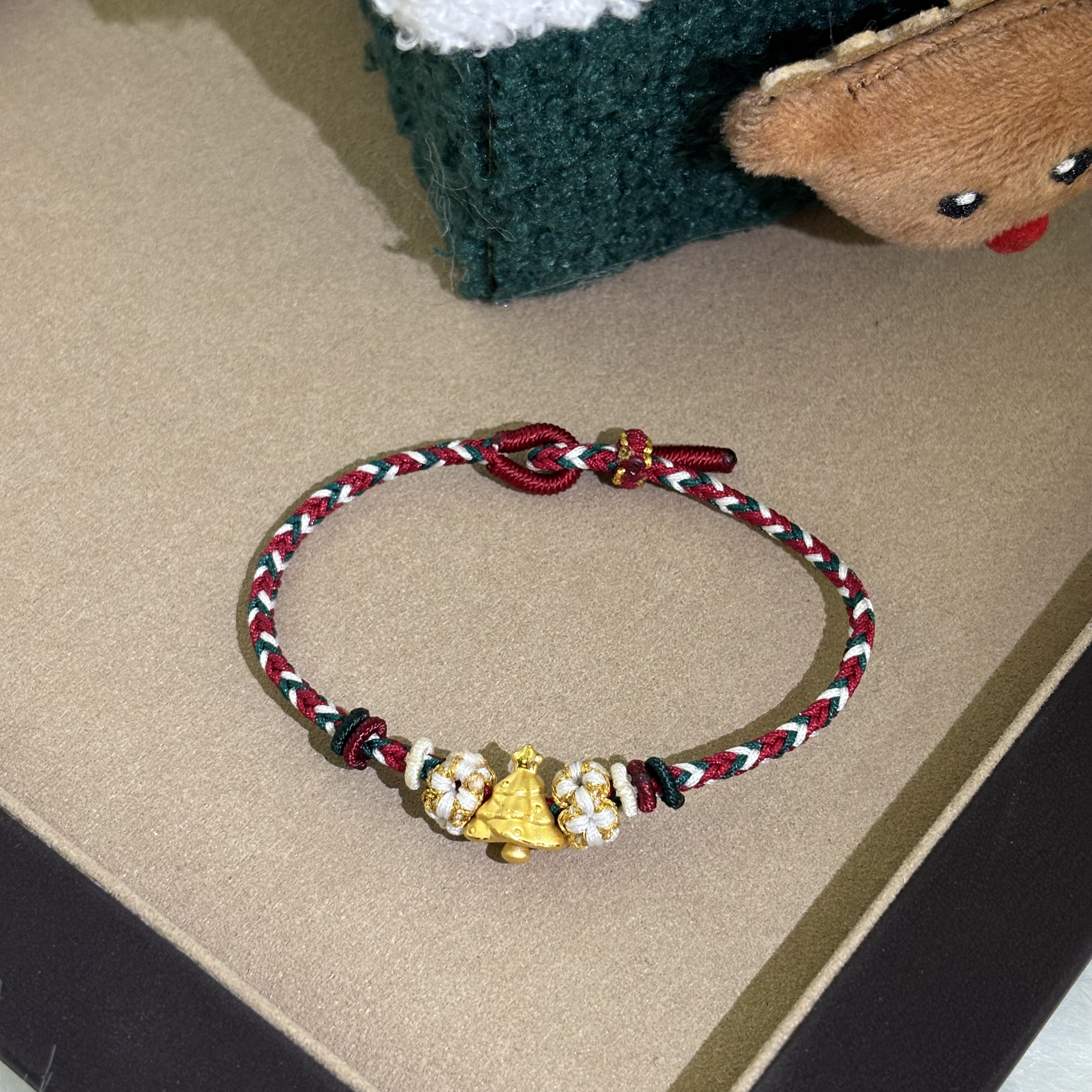 Chow Tai Seng/周大生足金圣诞树手编圣诞礼物送女友送闺蜜