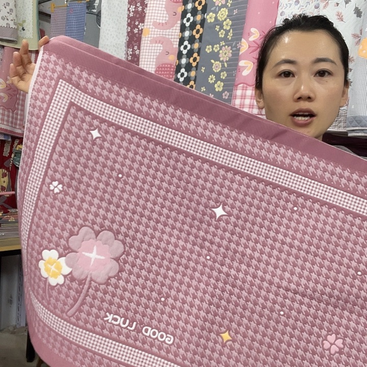 棉特价酒红色千鸟格