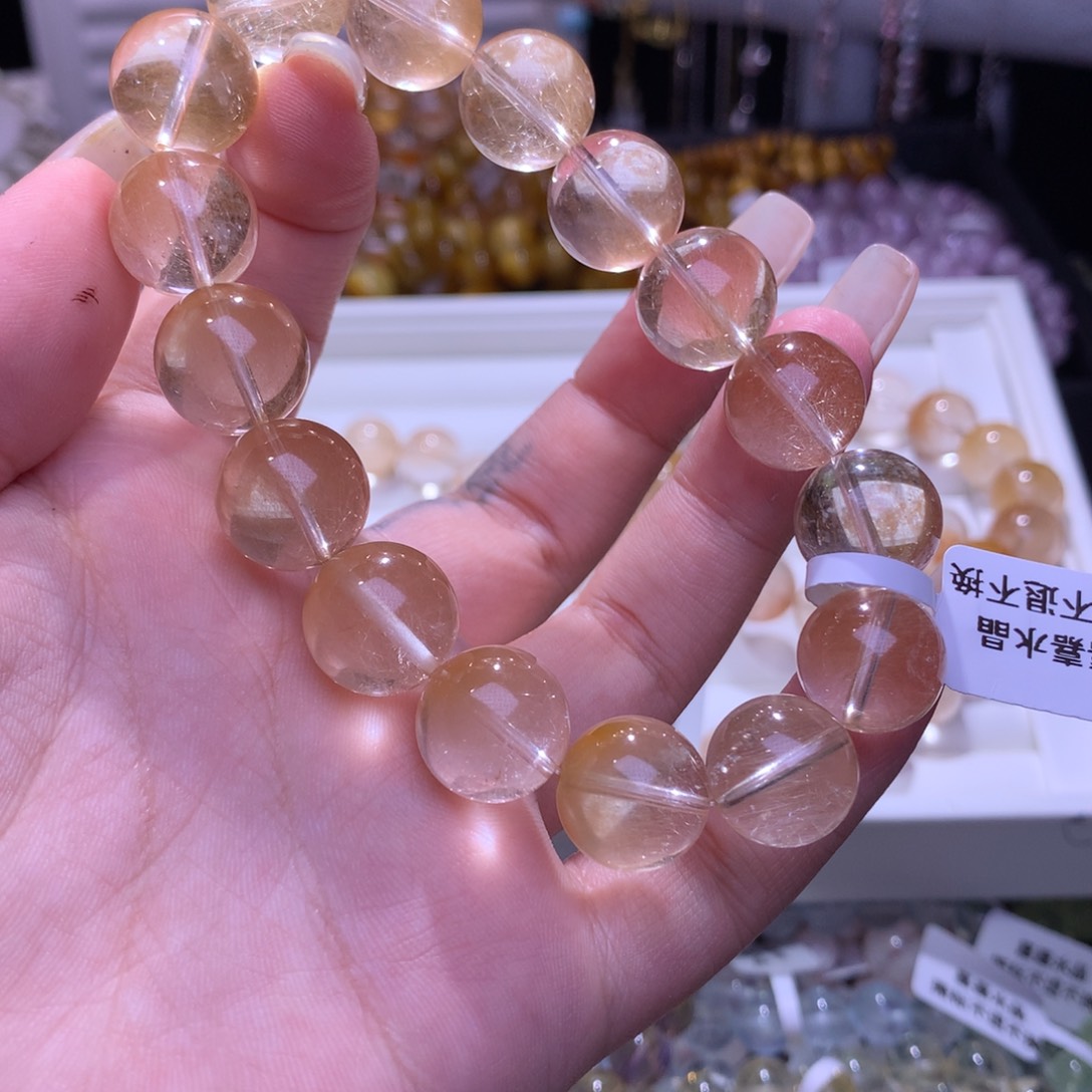 l***晨水晶手链未镶嵌兔毛橘