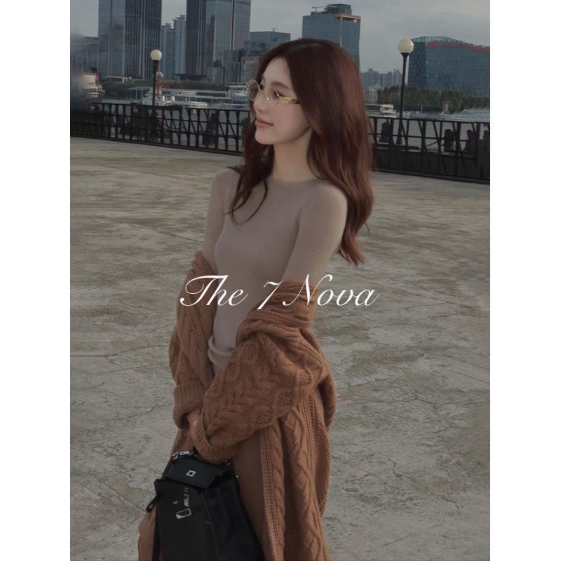 THE 7 NOVA『星芒密语』25Fw绵羊毛修身长袖百搭针织打底衫SGA3111