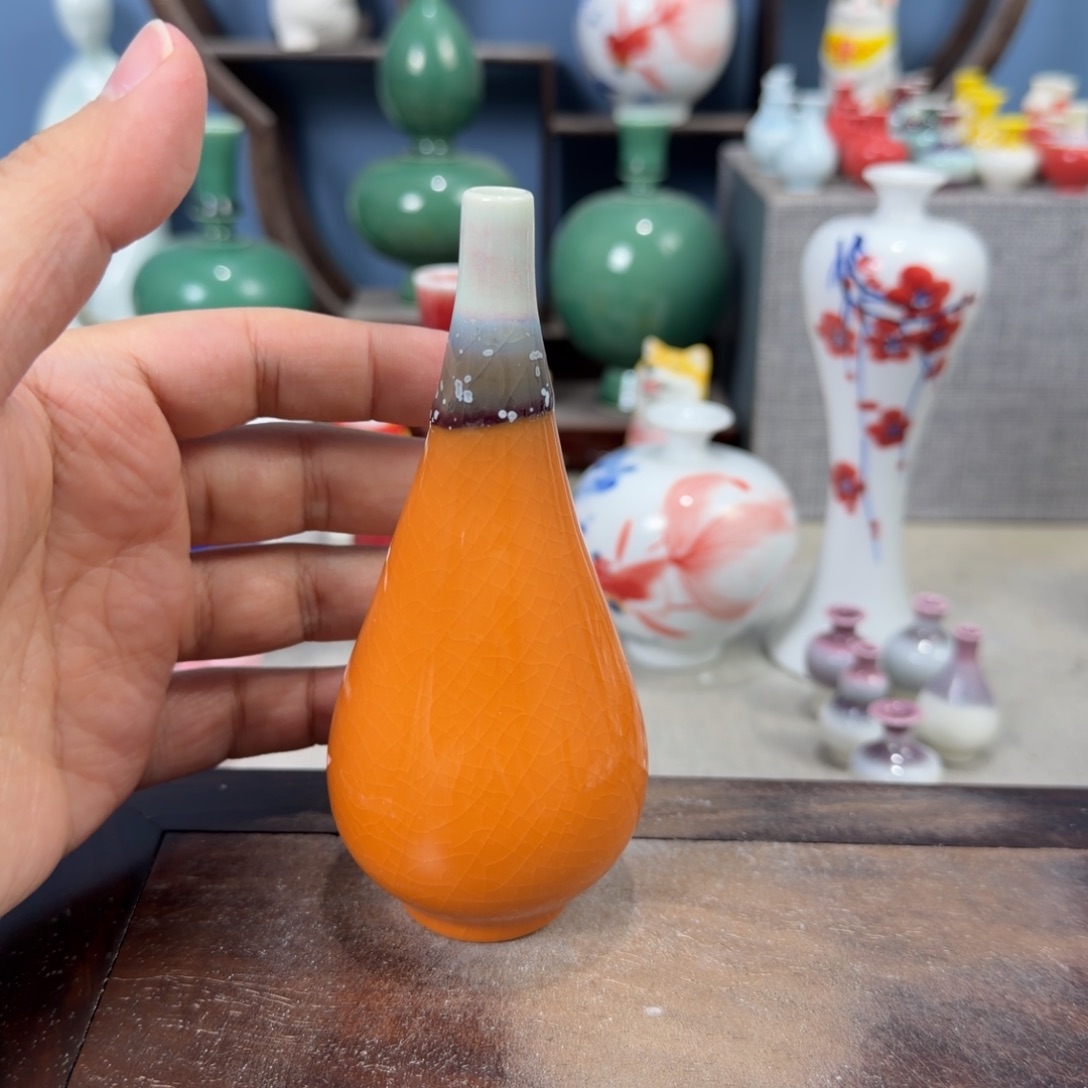 陶瓷手工小花器摆件