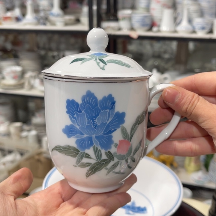 醴陵釉下手绘350毫升微瑕