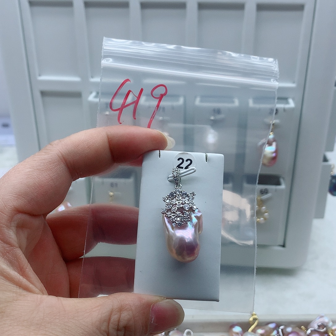 淡水珍珠吊坠(不含链)合金