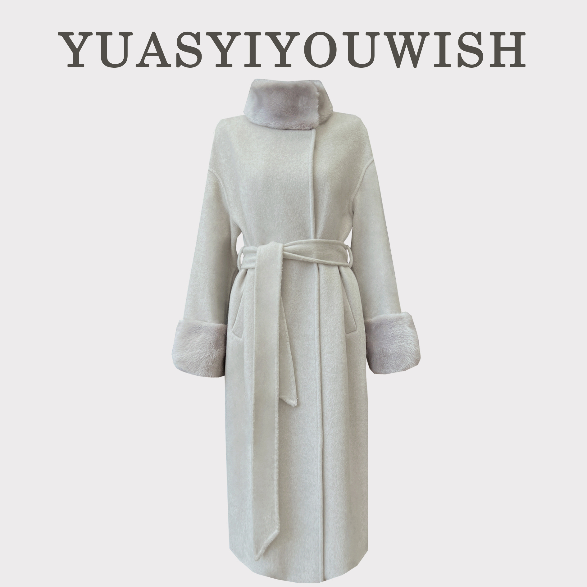 YUASYIYOUWISH|X “一件出门6.0”设计师版型十字貂羊绒大衣